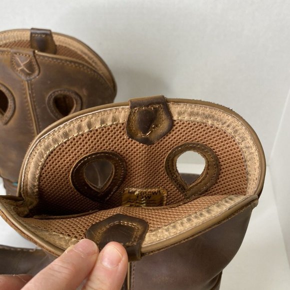 Twisted X Men's 11" Pull-On Hiker Boot Distressed Saddle/Saddle 13W Waterproof - Picture 4 of 9